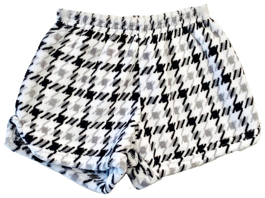 Black & White Houndstooth Pajama Shorts